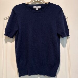 Magaschoni Cashmere Navy Blue Crewneck Sweater